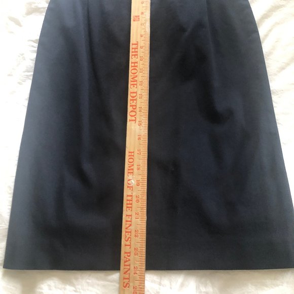 Vintage Calvin Klein Collection A-Line skirt dark navy Size 6 - Picture 2 of 4